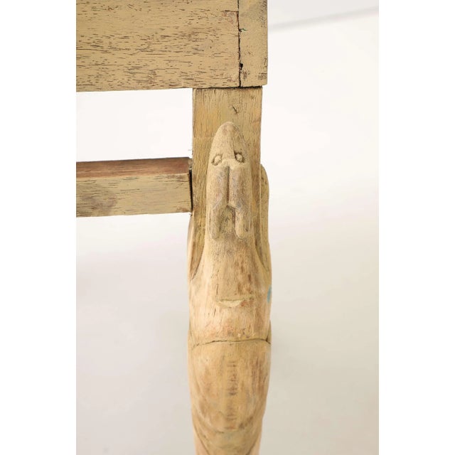 A Pair of Bleached Wood Hoof Foot Ottomans For Sale In New York - Image 6 of 7