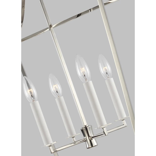 Transitional Chapman & Myers by Visual Comfort Studio Southold Medium Lantern, Silver For Sale - Image 3 of 5