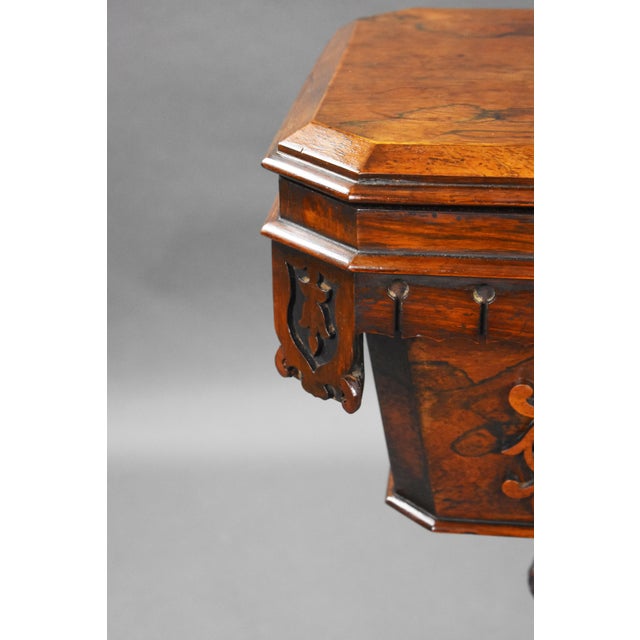 19th Century William IV English Rosewood Tea Poy For Sale - Image 15 of 16