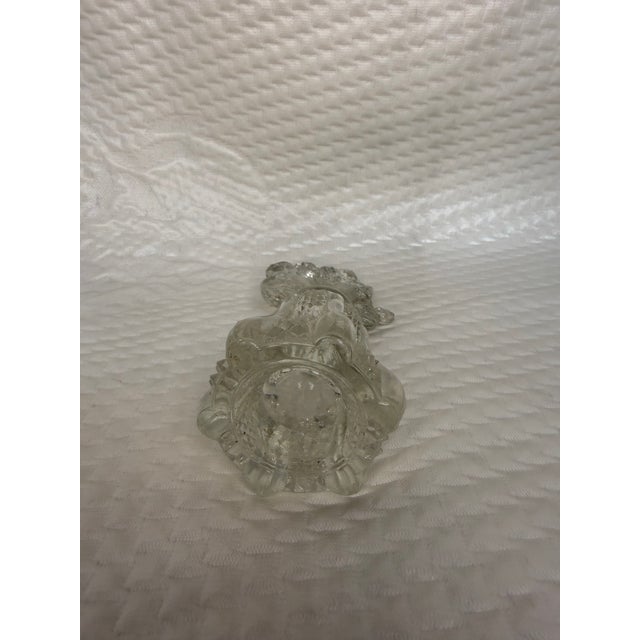 Beautiful Bow Shaped Top, Etched Glass Perfume Decanter