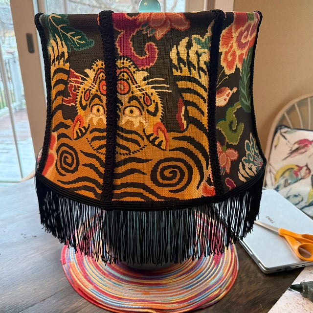 Contemporary Whimsical Tiger Lampshade For Sale - Image 3 of 4