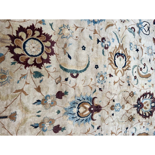 1990s Pakistani Oushak Rug With Blue Boarder For Sale - Image 9 of 11