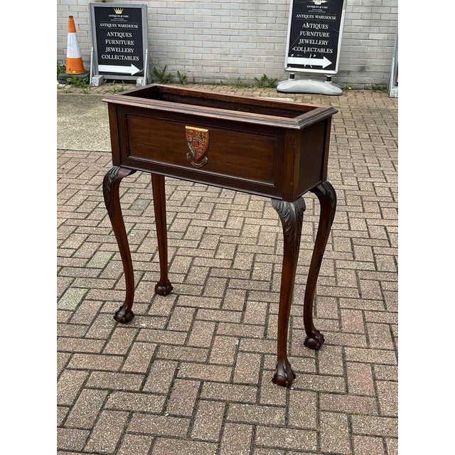 Edwardian Country House Mahogany Jardiniere For Sale - Image 11 of 15