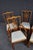 Set of ten Harden cherry dining chairs in a Chippendale-inspired style featuring pierced splat backs with an open fretwork...