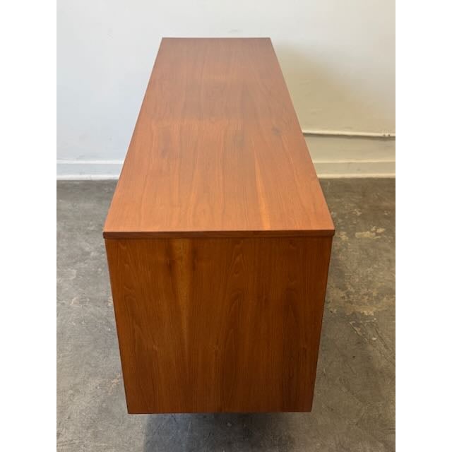 1960's Mainline Hooker Walnut & Caned Reversible Door Credenza For Sale In Los Angeles - Image 6 of 15