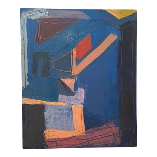 20th Century Abstract Painting on Canvas by L. Barrett For Sale