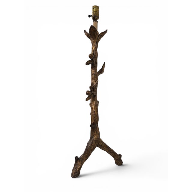 Baroque Mid 20th Century Mac Sculpture of California Signed Italian Baroque Tree Table Lamp For Sale - Image 3 of 8