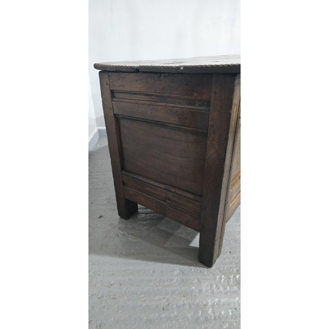 Georgian Oak Coffer, 1650 For Sale - Image 4 of 13