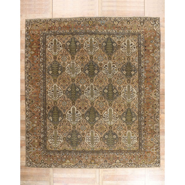 Antique Persian Bakhtiari Rug, 11'08 X 13'02 For Sale - Image 10 of 10