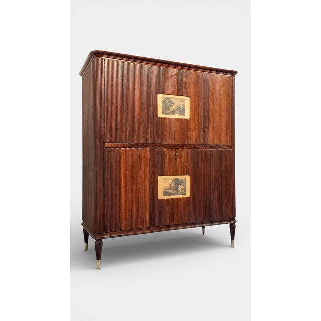 Mid-Century Modern Mid-Century Modern Italian Grissinato Cabinet Bar, 1956 For Sale - Image 3 of 18