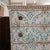 Blue Late 19th Century English Blue and White 3 Drawer Italian Style Commode With Rosette Round Handles For Sale - Image 8 of 18