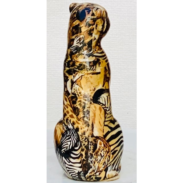 African 1980s Cheetah Figurine La Vie African Safari For Sale - Image 3 of 8
