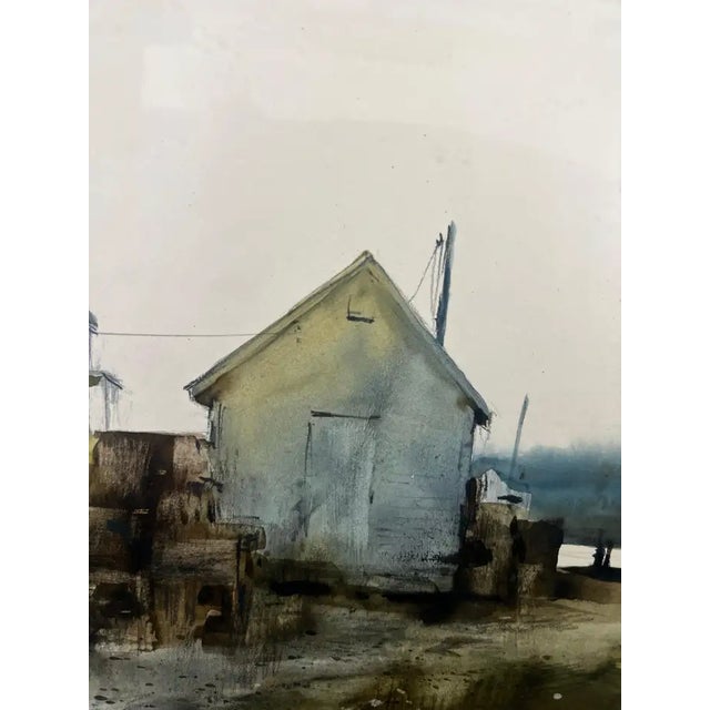 Philip Jamison Coastal Scene Watercolor Painting , Signed & Framed 1950's For Sale - Image 4 of 18