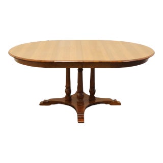 Tell City Solid Hard Rock Maple Colonial Early American 70" Pedestal Dining Table 8152f - #48 Andover Finish For Sale