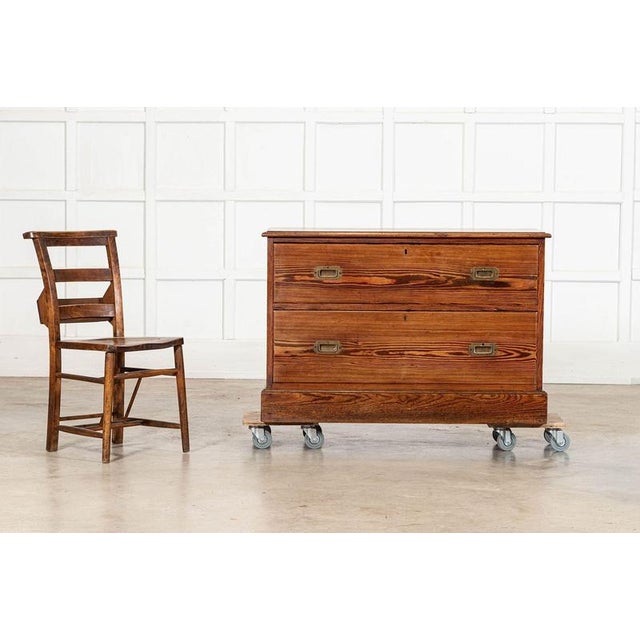 19th Century English Pine Campaign Drawers, 1890 For Sale - Image 3 of 16