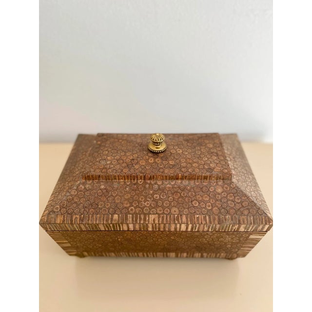 1980s Maitland Smith Resin Box With Brass Details | Chairish