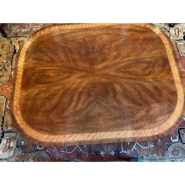 Wood Henredon Large Mahogany Coffee Table For Sale - Image 7 of 10