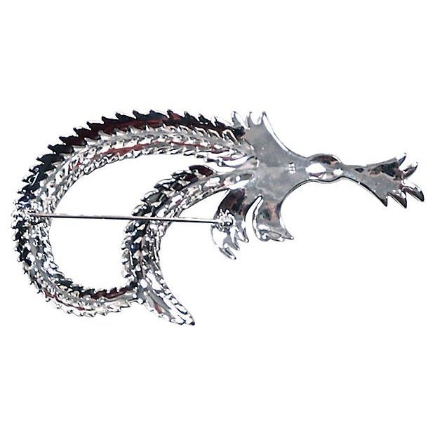 Vintage; 1910-1950, Art Deco, sterling silver and crystal, feather brooch depicting a bundle of feathers, each encrusted...