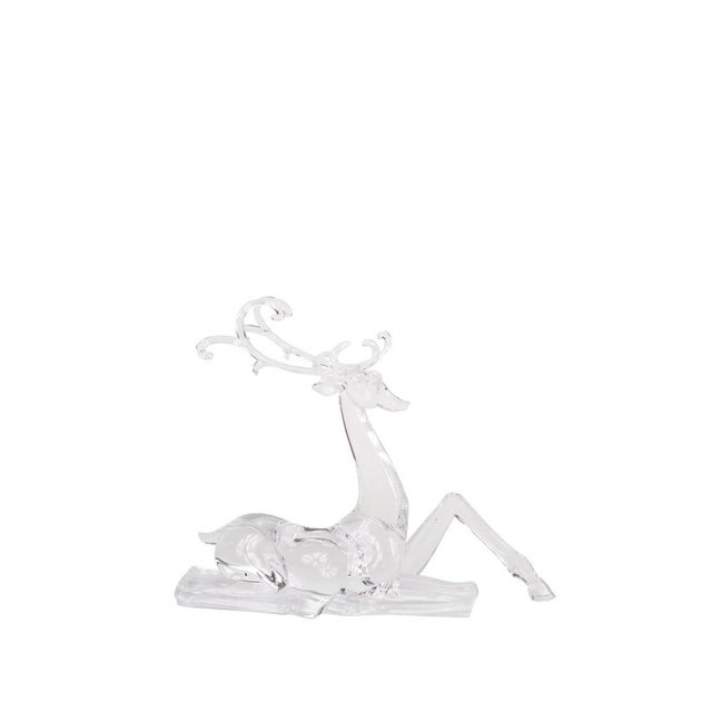 2020s Modern Transparent Acrylic Holiday Deer Figurine (Set of 2) For Sale - Image 5 of 5
