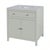Modern Nora 32 in. W Rectangular Wood & Marble Bathroom Vanity with Storage, Sage Green For Sale - Image 3 of 11