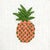 Schumacher Sample - Schumacher Pineapple Embroidery Fabric, Apricot on Ivory For Sale - Image 4 of 5