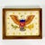 American 1930s Vintage Boho Chic Americana Patriotic Eagle Needlepoint Yarn Sampler, Framed For Sale - Image 3 of 11