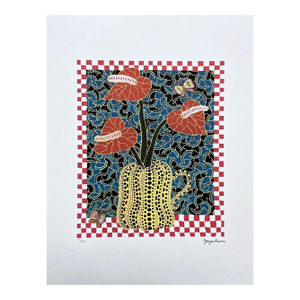 After Yayoi Kusama, Flowers and Butterflies, Lithograph, 1980s