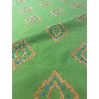 Designers Guilds Minakari Lime Embroidered Fabric - 2 Yard Piece For Sale