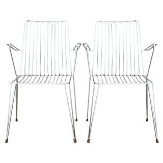 Set of Metal Armchairs from Mauser Werke For Sale