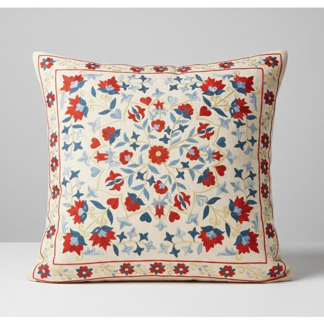 New Hand-Embroidered 100% Silk Cushion Cover – Authentic Uzbek Textile Art Elevate your home décor with this exquisite...