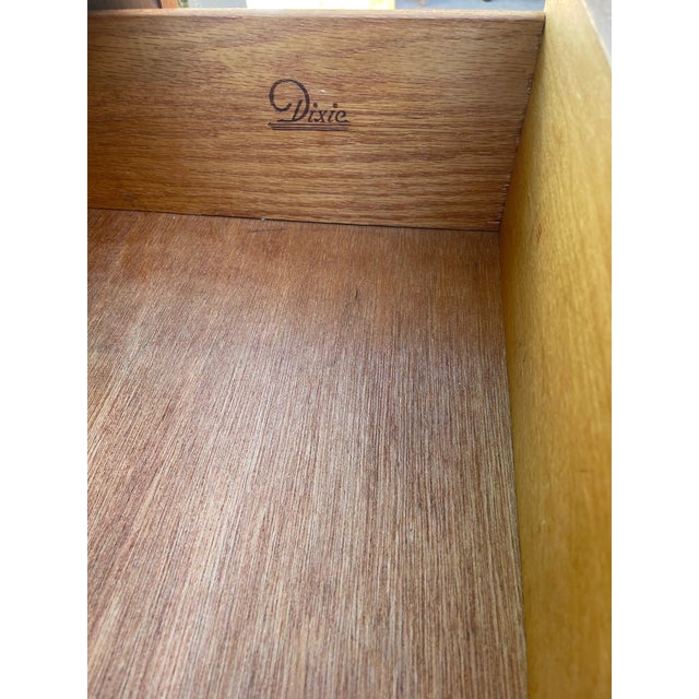 Mid 20th Century Vintage Dixie Furniture Co. Walnut 5-Drawer Highboy Chest, Mid-Century Modern For Sale - Image 5 of 9
