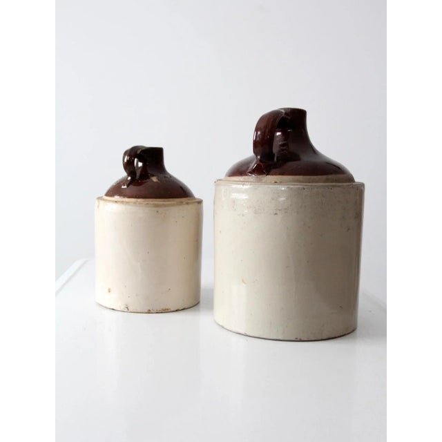 Antique Stoneware Crock Jugs - a Pair For Sale - Image 4 of 11