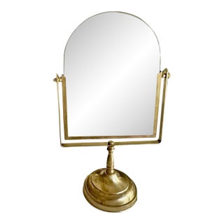 Vinatge Brass Swivel Mirror Vanity Table Mirror For Sale