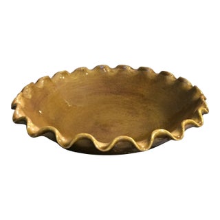 Vintage 1990's Organic Modern Hand Thrown Ceramic Bowl or Centerpiece For Sale