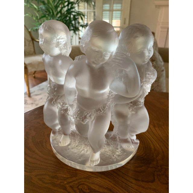2000 - 2009 Lalique “Luxembourg” Cherubs Figurine For Sale - Image 5 of 5
