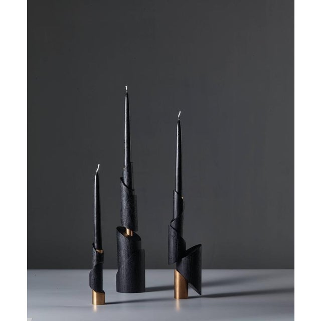 Not Yet Made - Made To Order Ashes to Ashes B6 Bronze Candleholder by William Guillon For Sale - Image 5 of 18