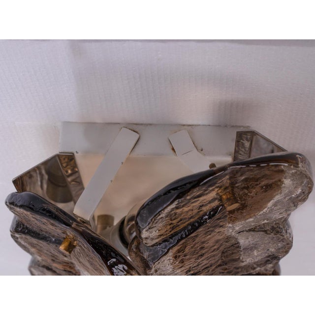 Brown Amber Citrus Wall Sconce in Swirl Murano Glass & Brass by J. T. Kalmar for Kalmar, Austria, 1960s, Set of 2 For Sale - Image 8 of 10