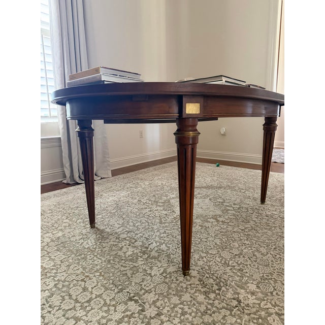 Antique French Louis XVI Mahogany Oval Dining Table For Sale - Image 10 of 17
