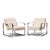 Milo Baughman Style Mid Century Chrome Lounge Chairs - Pair Each chair measures: 27 wide x 33.5 deep x 29.5 high, with a...