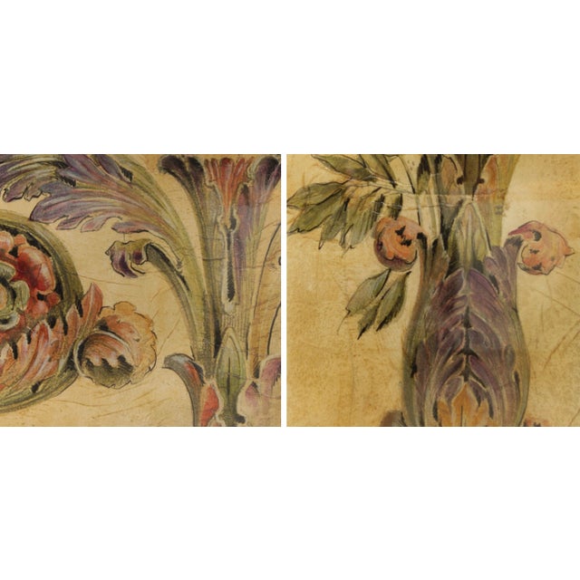 1990s 1990s Renaissance Style Floral Art Prints by Elizabeth Jardine - A Pair For Sale - Image 5 of 13