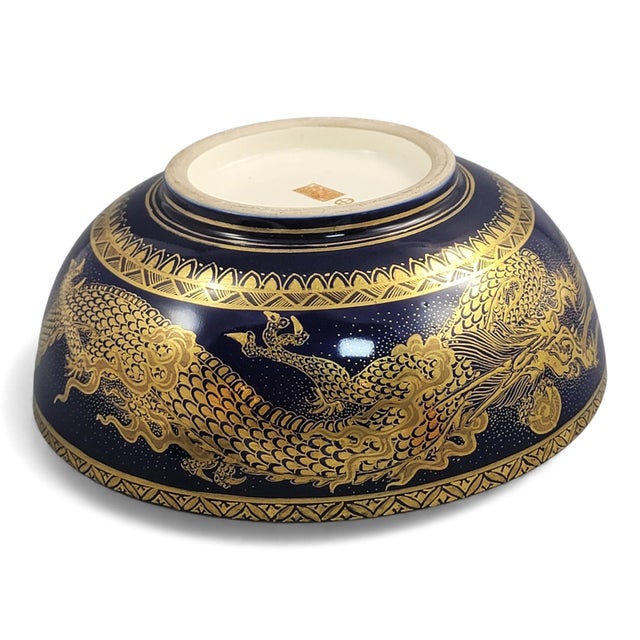 Japanese Satsuma Kyoto Dragon Bowl For Sale - Image 14 of 18