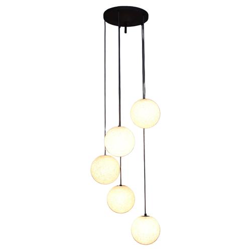 Dutch Five-Globe Pendant Lamp, 1970s For Sale - Image 16 of 16