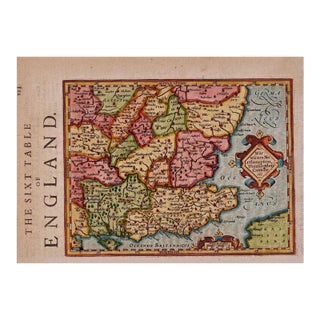 17th Century Hand-Colored Map of Southeastern England by Mercator and Hondius For Sale