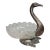 Antique 1800's Georg Roth & Co. Hanau German 800 Silver Cut Glass Swan Bowl For Sale