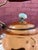Traditional Vintage Hammered Copper Tea Kettle With Wood Grip and Porcelain Finial For Sale - Image 3 of 9