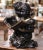 French 19th Century French Two-Tone Bronze Sculpture of Children Reading For Sale - Image 3 of 12