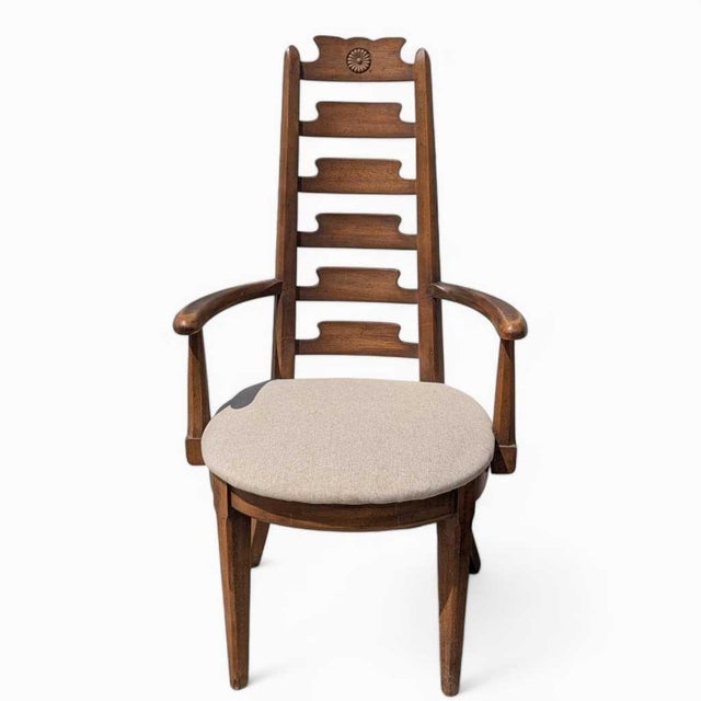 Mid-Century Modern Wooden Dining Chairs Attributed to American Furniture , Set of 6 For Sale - Image 12 of 16