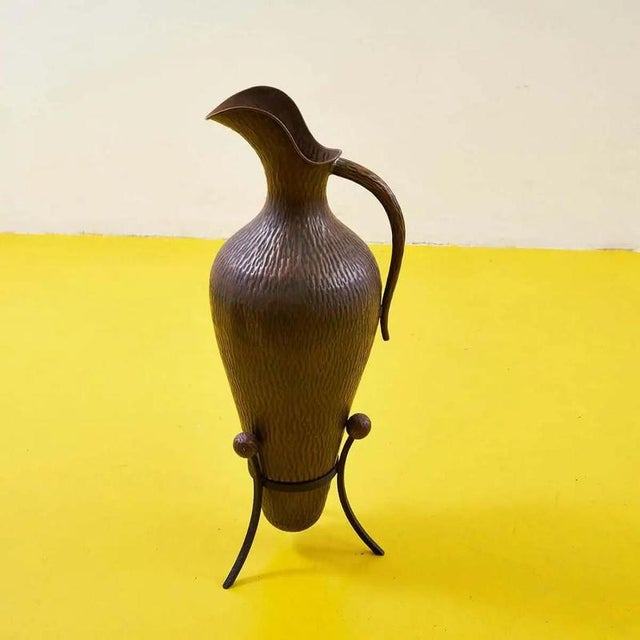 Hammered Copper Jug, Italy, 1990s For Sale - Image 4 of 5