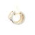 A pair of hugger-style hoop earrings crafted from 14k gold. The design features three interlocking bands in white, rose,...