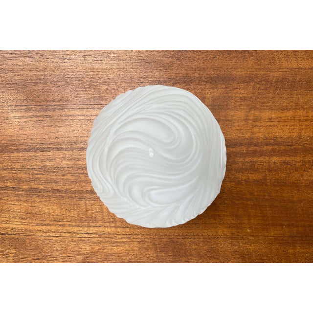 Replacement glass from Temde for lighting designs by E.R. Nele. This is a rare version. The glass has the classic thread....